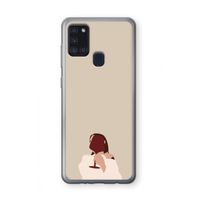 I drink wine: Samsung Galaxy A21s Transparant Hoesje