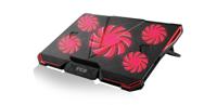 Inca INC-611GMS laptop cooling pad 43,2 cm (17") Zwart, Rood - thumbnail