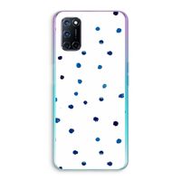 Blauwe stippen: Oppo A92 Transparant Hoesje