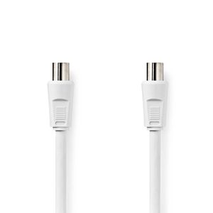 Nedis Coaxkabel | IEC Male | IEC Male | 90 dB | 10 m | Wit | 1 stuks - CSGP40200WT100 CSGP40200WT100