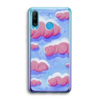 Roze wolken met vogels: Huawei P30 Lite Transparant Hoesje
