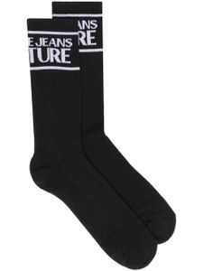 Versace Jeans Couture chaussettes à logo imprimé - Noir