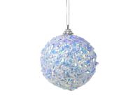 Kerstbal foam d10l10 cm wit Decoris - Decoris