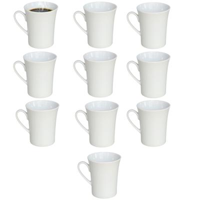 Gerimport Koffie / thee mok - 10x stuks - wit - 280 ml - mokken - porselein Gerimport Koffie / thee mok - 10x stuks - wit - 280 ml - mokken - porselein