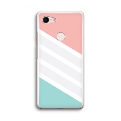 Strepen pastel: Google Pixel 3 Transparant Hoesje
