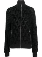 Dolce & Gabbana sweat zippé à logo en jacquard - Noir