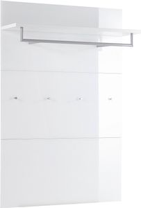 Kapstokpaneel Scalea 144 cm hoog - Wit