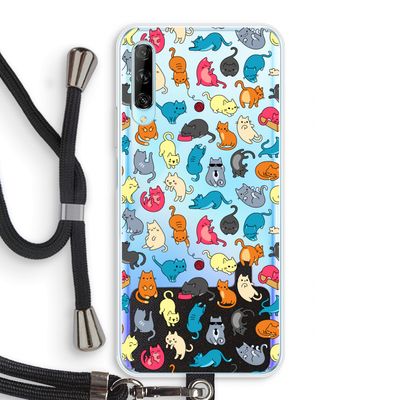 Kleurrijke katten: Huawei P Smart Pro Transparant Hoesje met koord