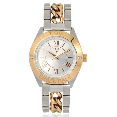 TOV Essentials horlogeband 1454 / TOV Staal Bi-Color 18mm