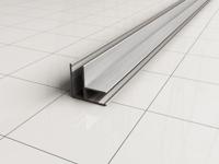 Wiesbaden hoekprofiel tbv glaswand 1cm 200cm geb.staal