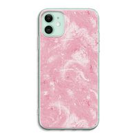 Abstract Painting Pink: iPhone 11 Transparant Hoesje