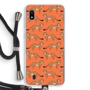 Cheetah: Samsung Galaxy A10 Transparant Hoesje met koord