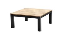 Midori coffee table 75x75cm. alu black/teak - Yoi