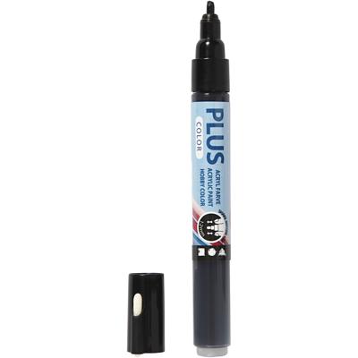 Plus Color marker, l: 14,5 cm, lijndikte 1-2 mm, zwart, 5,5 ml, 1 stuk