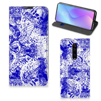 Mobiel BookCase Xiaomi Mi 9T Pro Angel Skull Blauw - thumbnail