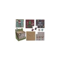 Cadeaukaart puzzel kerst met envelop