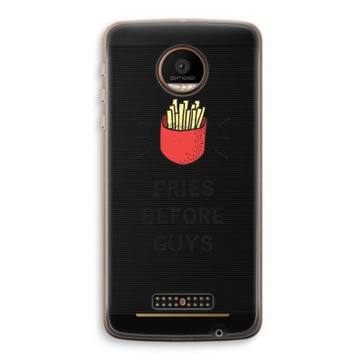 Fries before guys: Motorola Moto Z Force Transparant Hoesje