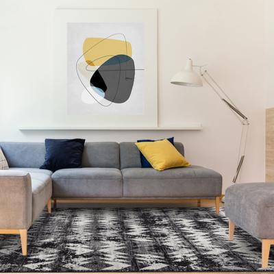 Easy Living - Vloerkleed Nova Chevron Black Rug NV28 -