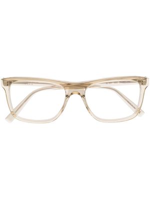 Saint Laurent Eyewear lunettes de vue à monture rectangulaire transparente - Tons neutres