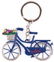 Matix sleutelhanger Holland Tulpen 7 cm staal blauw - thumbnail