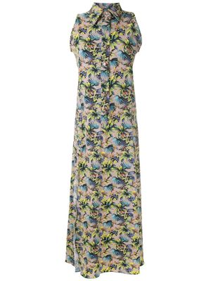 Amir Slama robe-chemise à fleurs - Tons neutres