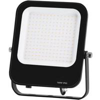 LED Bouwlamp 100W - Natuurlijk Wit 4000K - IP65 Waterdicht - Mat Zwart