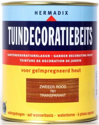 Tuindecoratiebeits 761 zweeds rood 750 ml - Hermadix