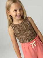 Meisjessweater in ribstof beige