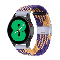 Braided nylon bandje - Oker / paars - Samsung Galaxy Watch 4 - 40mm / 44mm - thumbnail