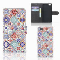 Huawei Ascend P8 Lite Bookcase Tiles Color - thumbnail