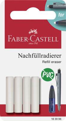 Faber Castell Navulgum voor Polymatic - 4 stuks op blister