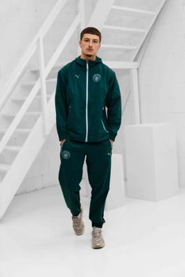 Manchester City Tech Woven Trainingspak Senior 2025/2026 Groen - Maat L - Kleur: Groen | Soccerfanshop