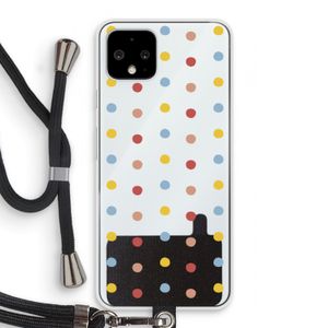 Bollen: Pixel 4 Transparant Hoesje met koord