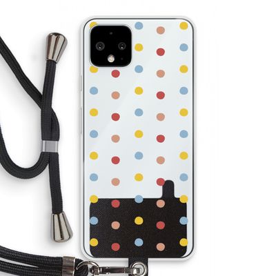 Bollen: Pixel 4 Transparant Hoesje met koord
