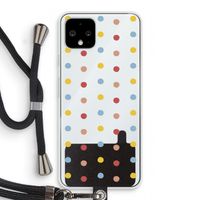 Bollen: Pixel 4 Transparant Hoesje met koord