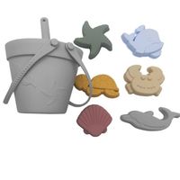 Dutsi - Siliconen Strandspeelgoed set - Cementgrijs - thumbnail