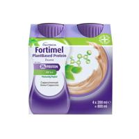 Fortimel PlantBased Protein 2kcal Cappuccinosmaak Voedingssupplement Ondervoeding Flessen 4x200ml