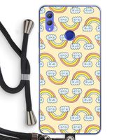 Regenboog: Honor Note 10 Transparant Hoesje met koord
