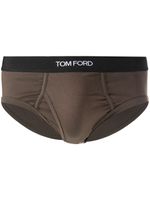 TOM FORD slip à bande logo - Vert