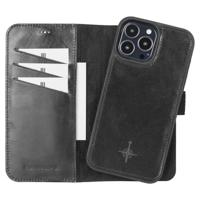 NorthLife - iPhone 13 Pro Max - Lederen Afneembare 2-in-1 bookcase hoes - Zwart