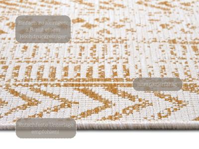 Hanse Home - Northrugs In- and Outdoor reversible carpet Biri Ochre - 80x350 cm
