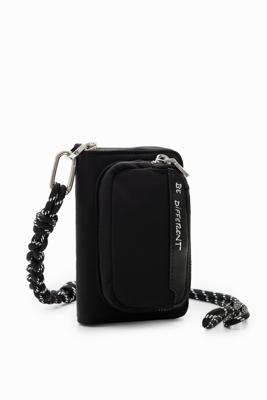 Kleine portemonnee met draagriem - BLACK - U