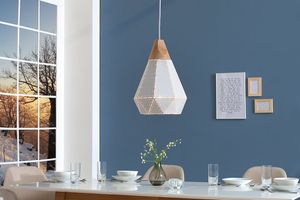 Design hanglamp SCANDINAVIA I 28cm wit hout metaal eetkamerlamp - 37706