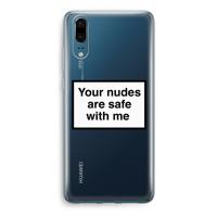 Safe with me: Huawei P20 Transparant Hoesje