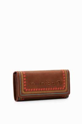 Portemonnee met sierstiksels - BROWN - U