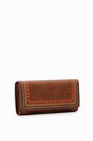 Portemonnee met sierstiksels - BROWN - U
