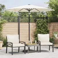 VidaXL Parasol met stalen paal 223x223x213 cm wit