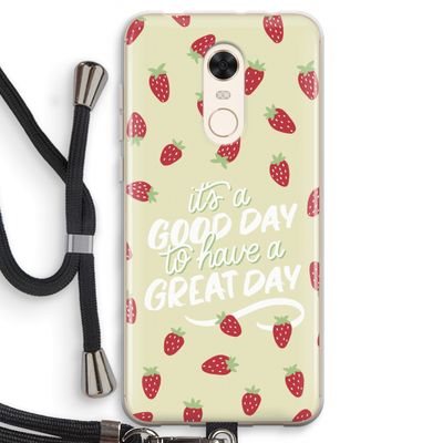 Don't forget to have a great day: Xiaomi Redmi 5 Transparant Hoesje met koord