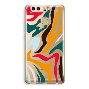 Colored Zebra: Huawei P9 Transparant Hoesje