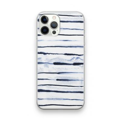 Ink Stripes: iPhone 12 Pro Transparant Hoesje